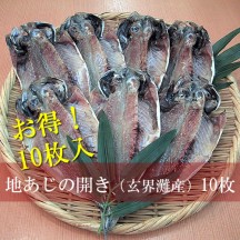 地あじの開き(玄界灘産)お得な10枚セット